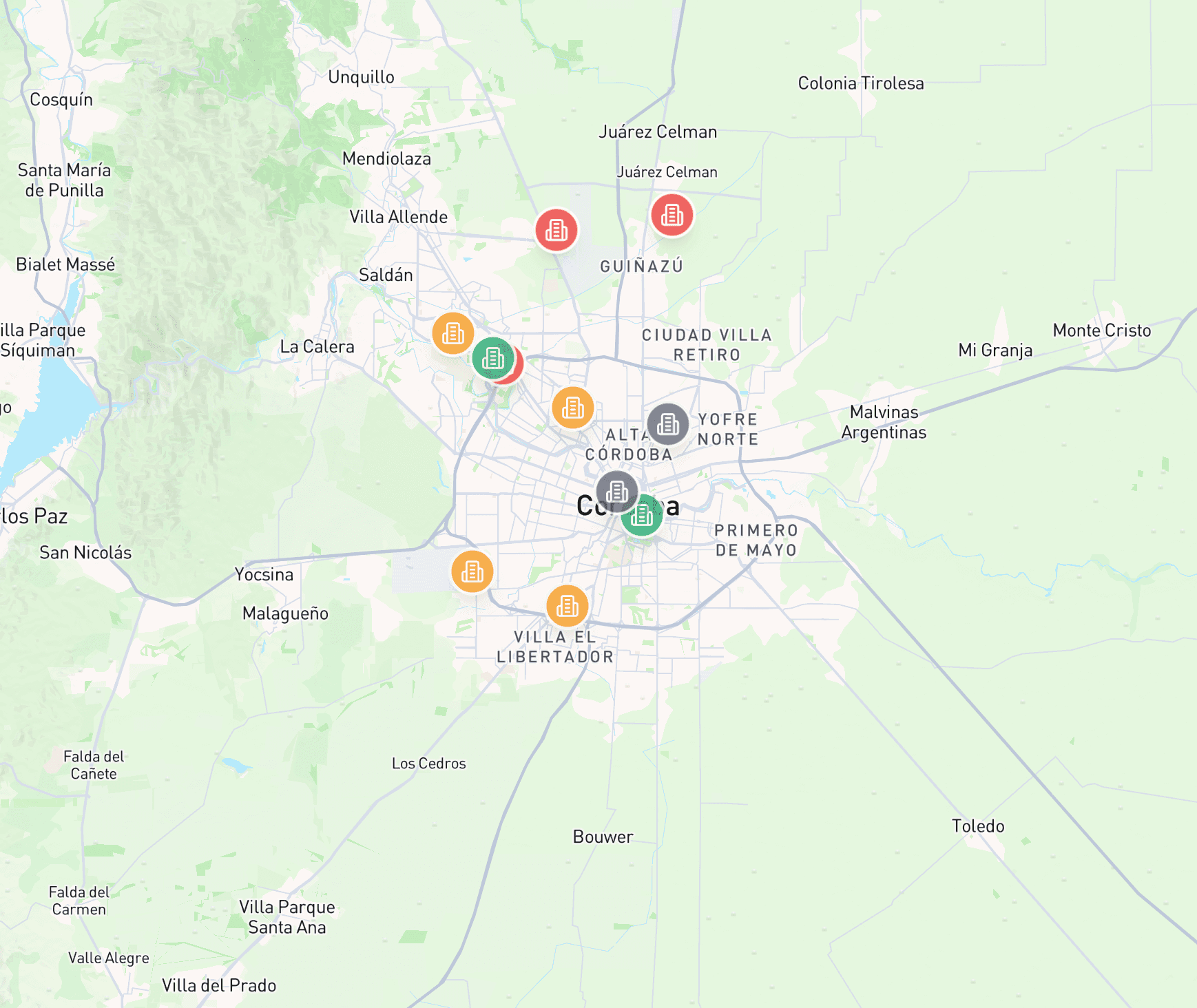Mapa de desarrollos interactivo